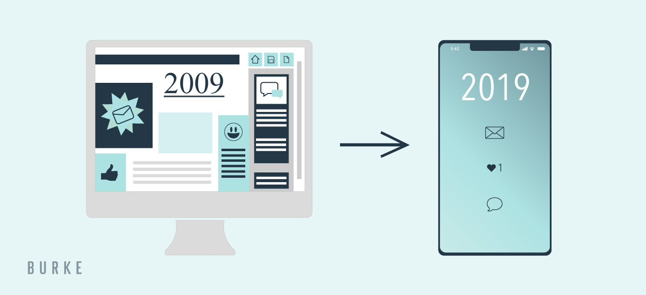 UX/UI 10 Year Challenge - desktop to mobile